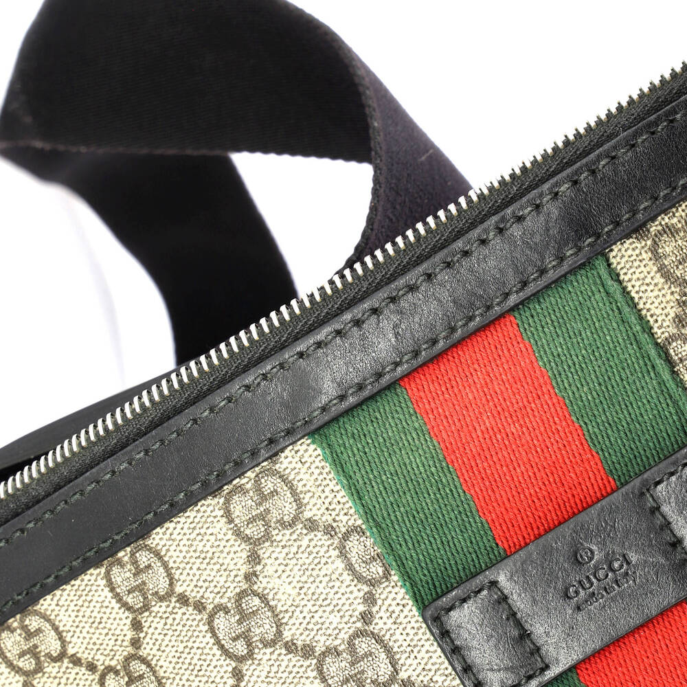 Gucci Web Messenger Bag Gg Coated #224593G13B - Picture 7 of 8